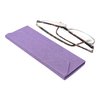 Real Sic Vegan Leather Eyeglass Case - Reading Glasses Case with Magnetic Folding - Leather Sunglass Case with Aluminum & Cardboard Core - Hard Case for Sunglasses, Reading Glasses - (Purple - Small)