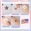 18 Sheets 4th of July Temporary Tattoos, USA Independence Day Tattoo Stickers Waterproof Fourth of July Body Art Tattoo Stickers American flag Face Tattoos for Patriotic Party Favors Supplies