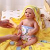16 Pcs Baby Doll Bath Set, Baby Doll Accessories with Bath Towel for 12-20 Inch Baby Dolls, Pretend Shampoo, Soap, Cream, Doll Play Set Kids Gift
