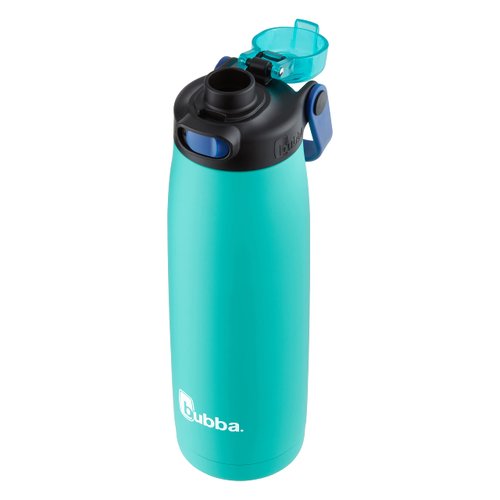 Bubba Radiant Stainless Steel Rubberized Chug Water Bottle, 24 Oz, Island Teal