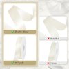 Ivory Satin Ribbon 1 inch 60 Yards Double Faced Cream Ribbon for Crafts Hair Bows Gift Wrapping Wedding Invitation Decorations