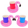Inflatable Drink Holder, 16 Packs Flamingos Floats Inflatable Cup Floating Coasters for Summer Swimming Pool Party and Kids Fun Bath Toys (16 Packs)