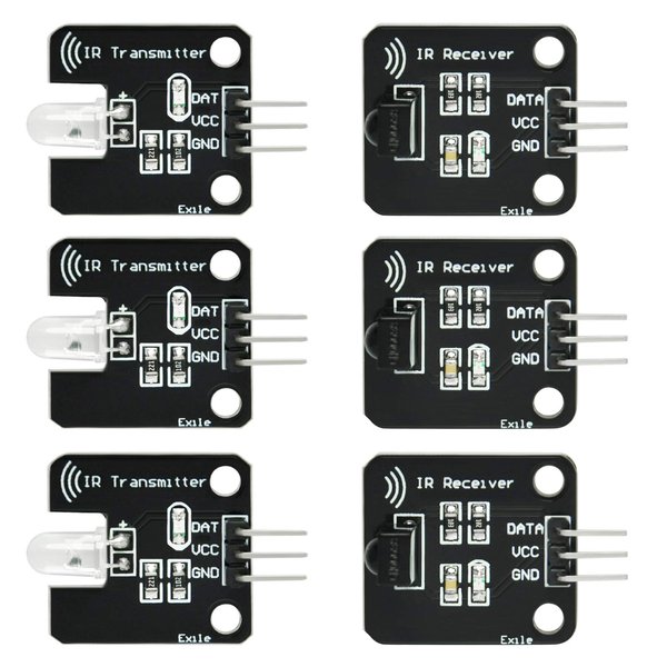Gikfun Digital 38khz Ir Receiver Ir Transmitter Sensor Module Kit for Arduino (Pack of 3 Sets) EK8477