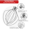 K5A Stainless Steel 6-Wire Whip Attachment for KitchenAid Bowl-Lift Mixer 5 Quart Bowl, Stainless Steel Whisk Replacement for Kitchen Aid Mixer, Dishwasher Safe, Egg Heavy Cream Beater.