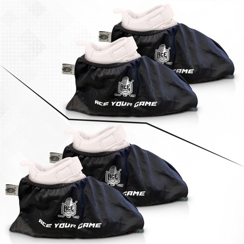 ACE HOCKEY Slide Board Booties for Smooth Gliding (Reusable, Washable) - Compatible with All Fitness/Hockey Slideboards - Slip-Over-Shoe Design - One Size Fits All