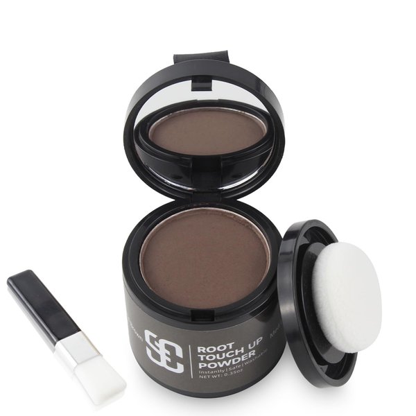 SOVONCARE Hairline Powder, Hairline Shadow Gray Hair Coverage Touch Up Hair Powder for Thinning Hair for Women Hair Root Touch Up Powder Hair Root Cover Up Conceals Hair Loss Medium Brown 0.35 oz