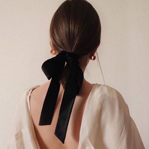 Handmade Black Velvet Bow Hair Ties, Headbands for Women Girls, Elegant Hair Rope Hair Styling Accessories, Hair Band Set, Gifts for Mom, Yoga Outdoor Headdress Decor, Back to School Outfits