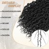 18 INCH Black Faux Locs Crochet Hair - 8-Pack Goddess Locs Crochet Hair Soft Boho Crochet Synthetic Braided Hair Extensions Crochet Hair for Black Women (Black#)