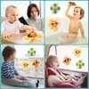 DEGIDEGI Suction Cup Spinner Toy for Baby, 3PCS Suction Spinner Toys for Babies, Early Education Toys Bathtub Toy Dining Chairs Toys Travel Toys(Silicone Spinner)