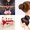 （30Pcs）2 colors Elastic Edge Mesh Invisible Hair Nets Hair Bun Holder for Ballet Dance (yellow)