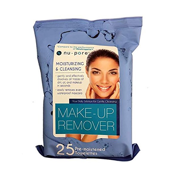 Makeup Remover Nu-pore Cleansing and Moisturizing Wet 25 Towelettes, (Lot of 1)