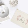 The Cotton & Canvas Co. Floral Miss to Mrs. Wedding Cosmetic Bag, Bridal Party Gift and Travel Make Up Pouch