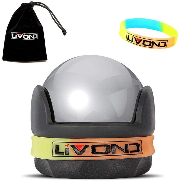 LIVOND Hot/Cold Massage Roller Massage Ball for Trigger Point, Deep Tissue, Stress-Relief – Handheld Rolling Tool for Neck, Shoulder, Back, Foot, Leg Muscles (Stainless Steel Roller Ball, 2.5")