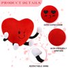 Syhood 4 Pcs Heart Stuffed Plush for Valentine's Day Gifts Plush Figure Toys Red Heart Stuffed Toys Red Heart Pillow for Boys Girls Party Favors Classroom Prizes Birthday Gift(Red)