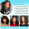 Zfchsyh Curly Bob Wig Human Hair 13x4 Deep Curly Lace Front Wigs Human Hair For Black Women Glueless HD Lace Front Wigs Human Hair Pre Plucked with Baby Hair Natural Hairline