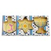 Rite Lite Set of 3 Chanukah Cookie Cutters Sheets - Dreidel, Menorah, Star of David Design, Jewish New Year Holiday Party Favors Hanukkah Hostess Gifts, Goodie Bag Rewards, Cooking Kitchen Accessories