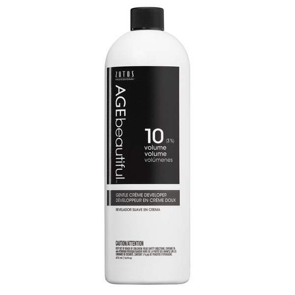 AGE beautiful 10 Volume Gentle Creme Hair Developer | For Permanent Hair Color Dyes, Toners, Lighteners | Professional Salon Coloring | Long Lasting Haircolor | 16 Fl Oz
