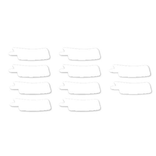 Nasogastric or Oxygen Tube precut Adhesive Tape Plain White x 10 Pack. (Mix Left & Right Side)