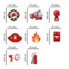 Anor Wishlife Fire Truck Hanging Swirl Decorations,Firefighter,Fireman for Themed Birthday Party,Department,Together,Celling,Home,Office,Bedroom,School(30Ct)