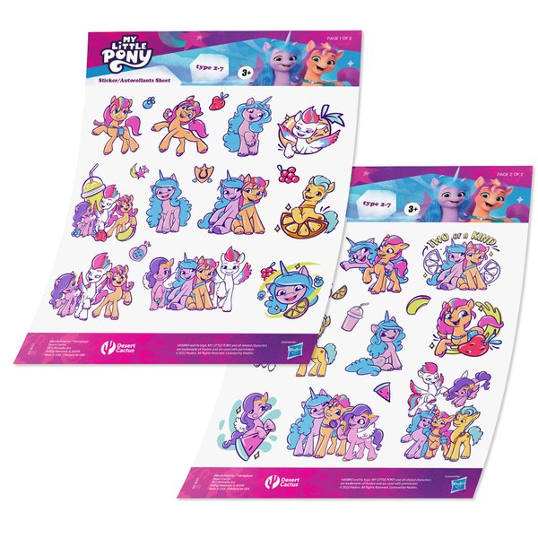 My Little Pony Stickers - 33 Stickers Vinyl Decal Laptop Water Bottle Car Scrapbook Decorations Birthday Favor Party Supplies (2-7)