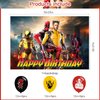 Dead-Pool Party Supplies,Cartoon Dead-Pool 3 Party Decorations Includes Banner, Cake Toppers, Balloon for Anime Party Decorations