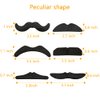 48 Pcs Self Adhesive Fake Mustaches,Hairy Fake Facial Hair,Novelty False Mustache for Birthday,Halloween,Party Supplies,Masquerade,Black