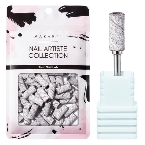 Makartt Sanding Bands for Nail Drill, 50 Pcs Small Nail Sanding Files With 2023 Upgrade Design 3.1mm Mandrel Bits, 180 Medium Grits for Acrylic Nails Gel Removing Shaping, Manicure Nail Salon Use