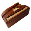 Handmade Wooden Art TRICK SECRET Piano Jewelry Puzzle Trinket Box (3026)