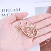 Iaceble Boho Evil Eye Hairclip Barrette Hollow Eye Side Clip Hairpin Gold Eye Hair Clips Pin Metal Evil Eye Hairclips Decorative Hair Accessories for Women and Girls Headdress