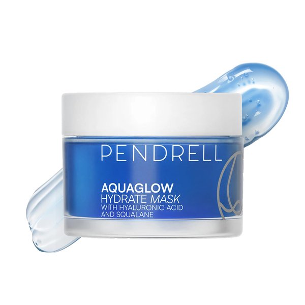 PENDRELL AQUAGLOW Hydrate Mask - Water-Based Gel Hydrating Face Mask for Men and Women of All Skin Types - Infused with Hyaluronic Acid, Copper Peptides and Vitamin E - 50ml