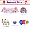 Baseball Party Decorations, Baseball Birthday Decorations,Baseball Birthday Party Supplies Kit，Including Sport Themed Birthday Plates Tablecloth Napkin Banner Baseball Garland Cupcake Toppers Balloons Stickers Set