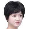 SYXLCYGG Short Black Wig Old Lady Wigs Ladies Synthetic Older White Womens Hair Wigs Fluffy, Full Free Wig Cap