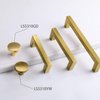 goldenwarm Brushed Brass Cabinet Knobs Solid Gold Dresser Knobs - LS5310YW Modern Drawer Knobs Kitchen Cupboard Hardware Bathroom Cabinet Hardware, 10 Pack