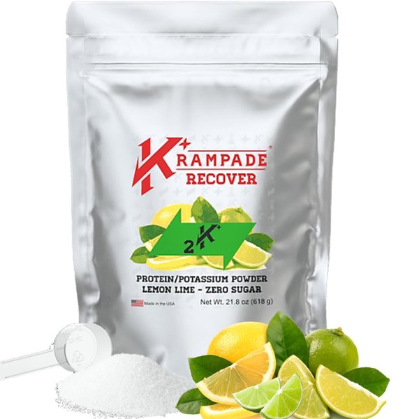 Krampade Whey Protein Electrolytes Powder | 30g Protein & 7g BCAA + 2,000mg Potassium Supplement + Magnesium | >2X More K+ Than Coconut Water