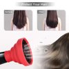 Universal Hair Diffuser Adaptable for Blow Dryers, Makeup Hair Styling Dryers Attachment for Curly or Wavy Hair, Hairdressing Accessory for Barber Salon (D-2.36“ Red Collapsible)