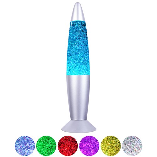 Vanful Glitter Motion Lamp with 7 Colors Changing Perfect Christmas Thanksgiving Day Gifts for Adults and Kids Sparkle LED Lamps with Rocket Feature for Cool Room Decor as Night Light