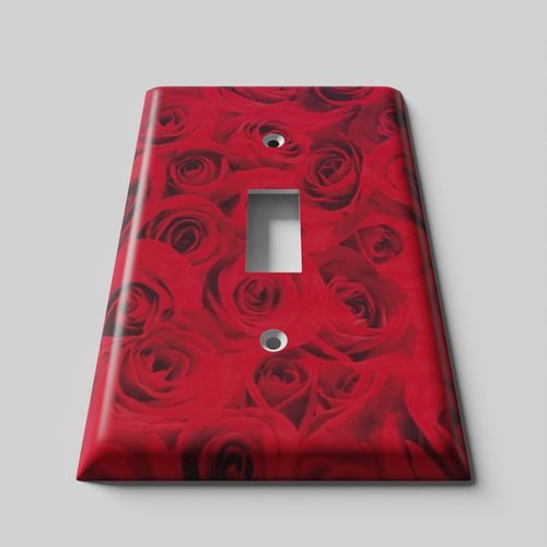 SnazzySwitch Red Roses Decorative Light Switch Cover - Single Toggle Wall Plate