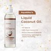 Aquableu Fractionated Liquid Coconut Oil - 100% Pure and All-Natural - Moisturizing, Lightweight and Deeply Nourishing - Promotes Healthy, Softer Skin & Hair - Hydrating - 12 oz