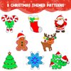 Fprl 24 Sets Christmas Craft Kits DIY Window Paint Art Suncatchers Craft Kits Assorted Sun Catcher Kits for Art Ornaments Santa Snowflake Snowman Decorations Art Project