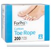 ForPro Cotton Toe Rope, Pedicure Toe Separator, Lint-Free, Biodegradable Cotton, 6” L, 200-Count