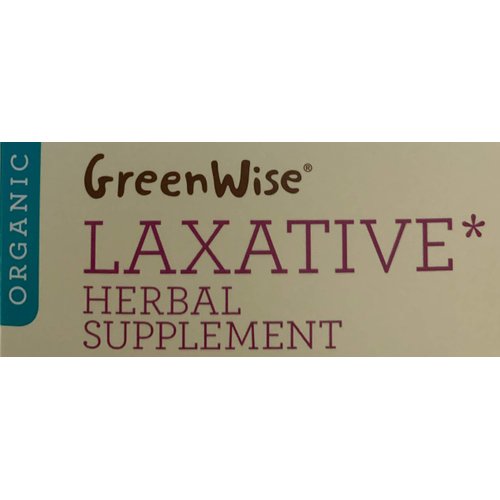 GreenWise Organic Laxative Herbal Supplement, Senna Leaf - Peppermint Leaf - Licorice Root - Fennel Seed, one box of 16 tea bags