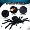 HyDren Christmas Giant Stuffed Spider Toy Huge Realistic Black Spider Stuffed Animal Plush Pillow Christmas Funny Prank Toys(31.5 x 19.7 Inch)