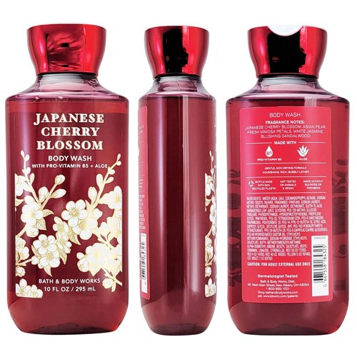 Japanes Cherry Blossom Body Wash with Pro-Vitamin B5 and Aloe - 10 FL OZ / 295 mL for bath and body work