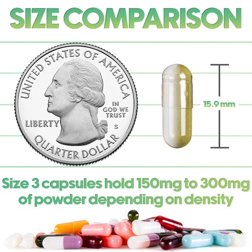 XPRS Nutra Product Image Size 3 Empty Capsules - 100 Count Vegan - Vegetarian Empty Pill Capsules - DIY Vegetable Capsule Filling - Veggie Pill Empty Caps (Blue/White)