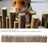 Hamster Toys, Flexible Hamster Wooden Bridge Door Fence Hamster Chew Toys Decor Standing Climbing for Mice Gerbil Chinchilla Small Animals Chew Toys(11.8in)