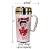 Spoontiques - Insulated Travel Mug - Betty Boop Brains Coffee Cup - Coffee Lovers Gift - Funny Coffee Mug - 15 oz - White