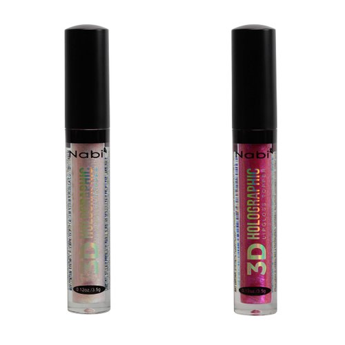 3D Holograpic Lip Gloss Topper - 2 pack random mix color