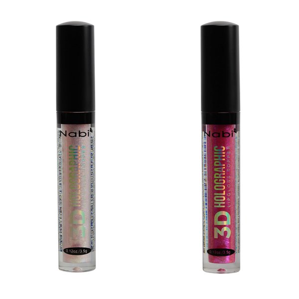 3D Holograpic Lip Gloss Topper - 2 pack random mix color