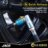 JACO Lightning Bike Tire Air Chuck (L3-Series) | Presta & Schrader Valves | Open Flow, 1/4" F-NPT (2 Pack)