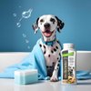 Spa Synergy Pet Dog Shampoo Mud and Natural Dead Sea Mineral Rich, Aloe Vera & Vitamin-E, Soothing Dry & Itchy Skin, Soften & Shiny Coat, Moisturizing - Oatmeal & Baking Soda - (1) Bottle 16.5 FL OZ